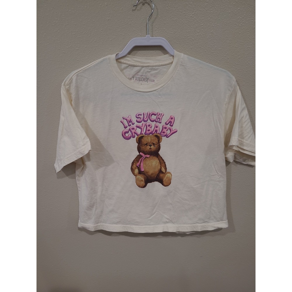 Melanie Martinez Cry Baby cropped T shirt The Trilogy Tour Women SZ L Pop Music